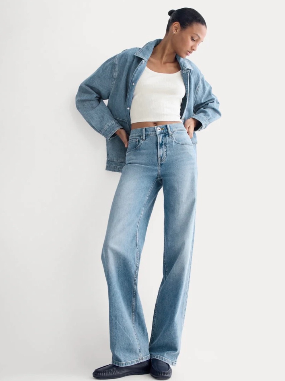 Everlane Column Jean in Vintage Light Indigo
